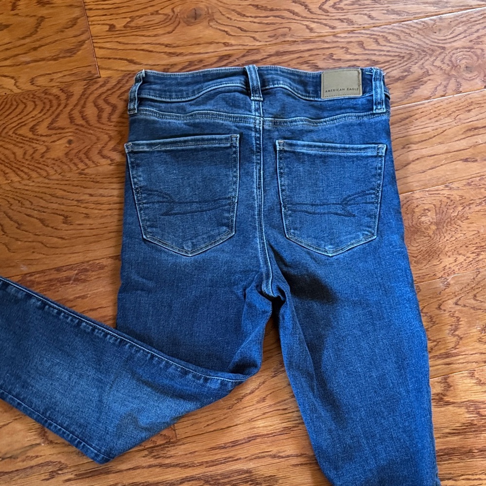 American Eagle Outfitters Women's Dark Blue Skinny Jeans